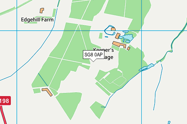 SG8 0AP map - OS VectorMap District (Ordnance Survey)