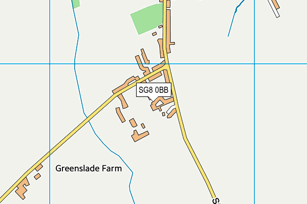SG8 0BB map - OS VectorMap District (Ordnance Survey)