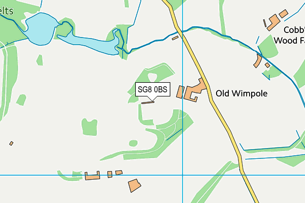 SG8 0BS map - OS VectorMap District (Ordnance Survey)