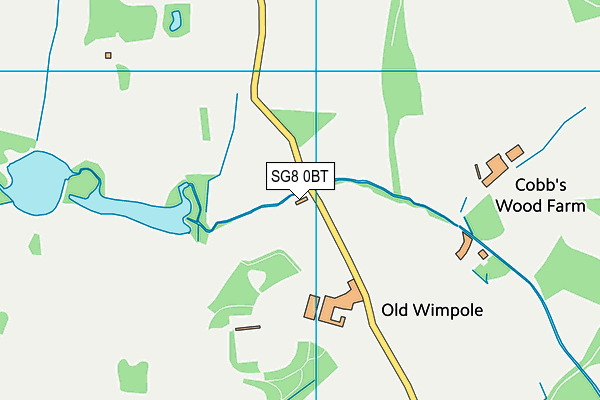 SG8 0BT map - OS VectorMap District (Ordnance Survey)