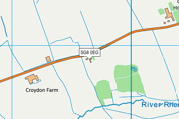 SG8 0EG map - OS VectorMap District (Ordnance Survey)