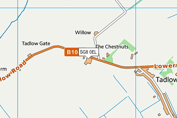 SG8 0EL map - OS VectorMap District (Ordnance Survey)