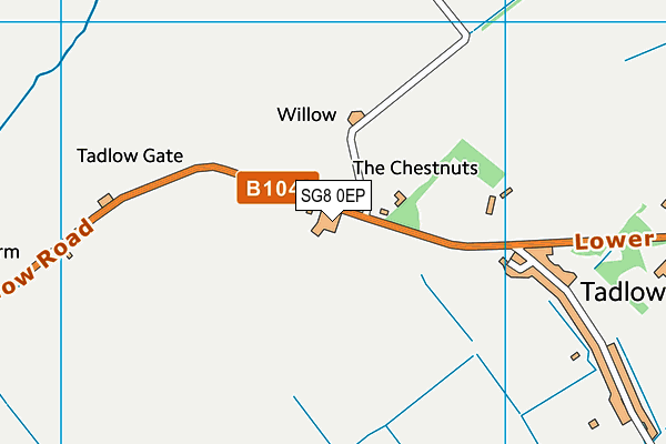 SG8 0EP map - OS VectorMap District (Ordnance Survey)