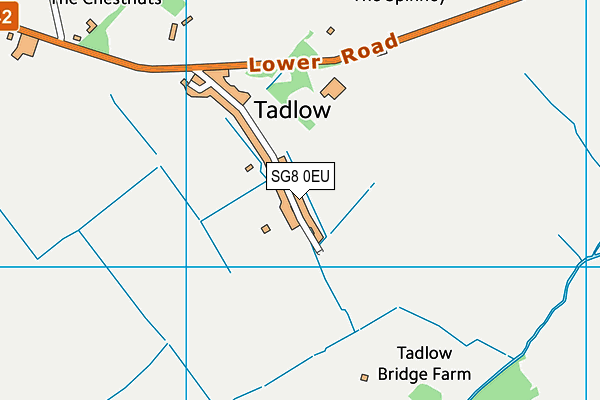 SG8 0EU map - OS VectorMap District (Ordnance Survey)