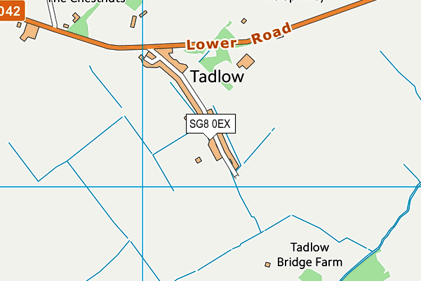 SG8 0EX map - OS VectorMap District (Ordnance Survey)