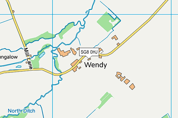 SG8 0HJ map - OS VectorMap District (Ordnance Survey)