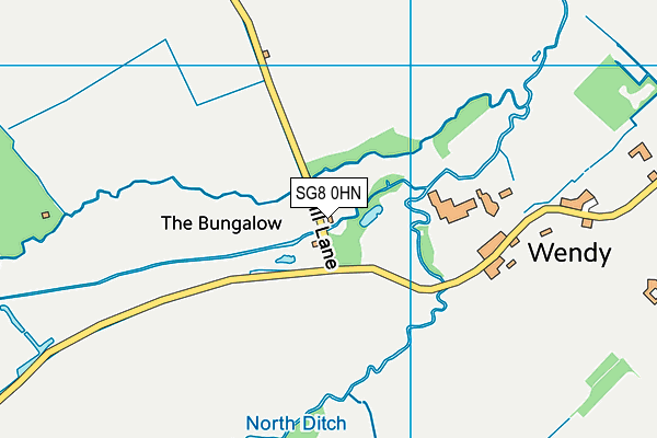 SG8 0HN map - OS VectorMap District (Ordnance Survey)