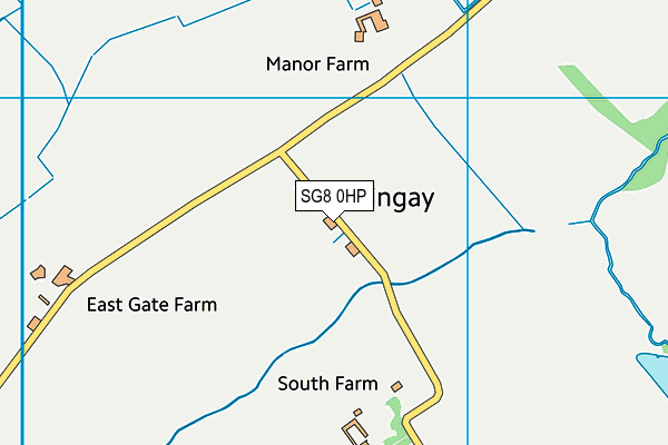 SG8 0HP map - OS VectorMap District (Ordnance Survey)