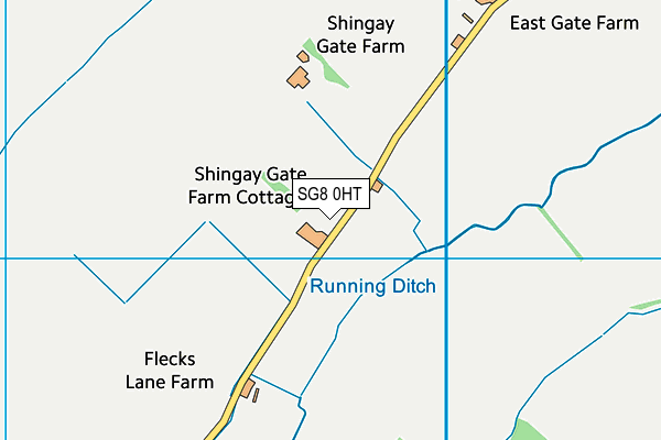 SG8 0HT map - OS VectorMap District (Ordnance Survey)