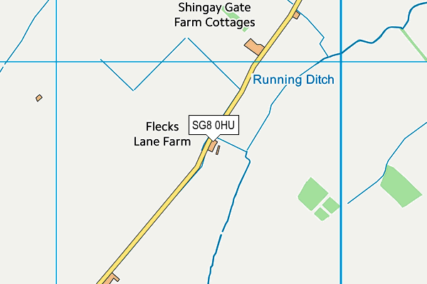 SG8 0HU map - OS VectorMap District (Ordnance Survey)