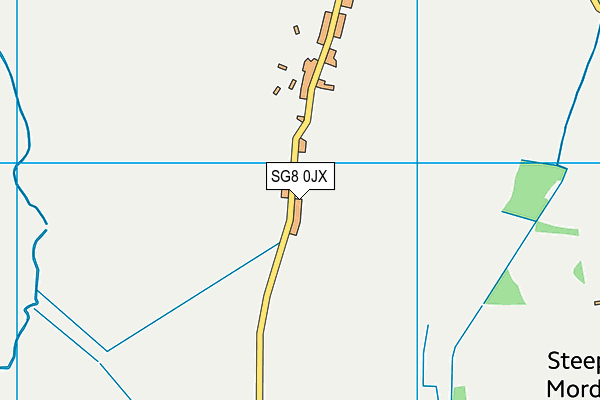 SG8 0JX map - OS VectorMap District (Ordnance Survey)