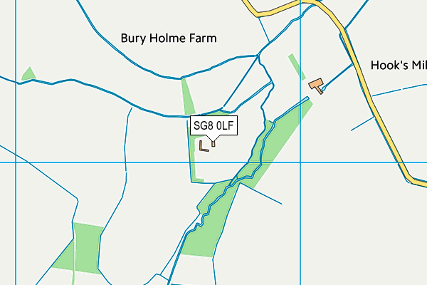 SG8 0LF map - OS VectorMap District (Ordnance Survey)