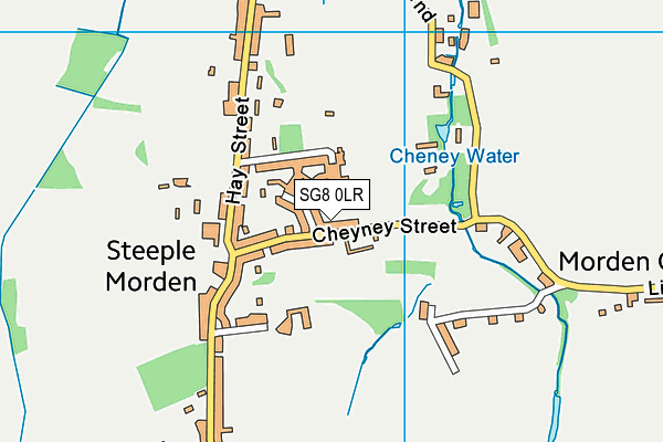SG8 0LR map - OS VectorMap District (Ordnance Survey)
