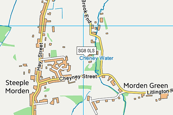 SG8 0LS map - OS VectorMap District (Ordnance Survey)