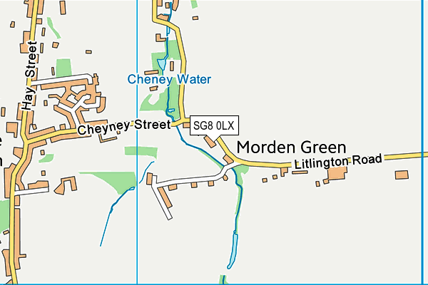 SG8 0LX map - OS VectorMap District (Ordnance Survey)