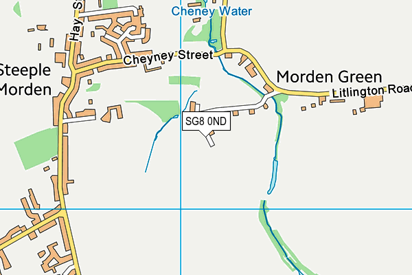 SG8 0ND map - OS VectorMap District (Ordnance Survey)