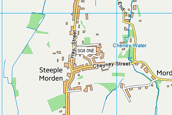 SG8 0NE map - OS VectorMap District (Ordnance Survey)