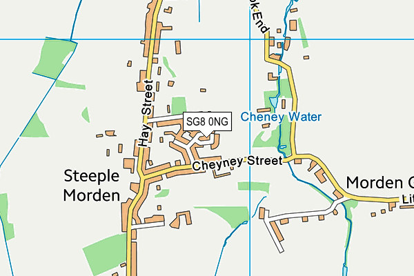 SG8 0NG map - OS VectorMap District (Ordnance Survey)