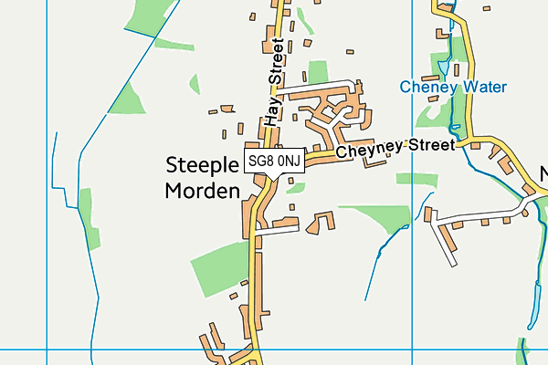 SG8 0NJ map - OS VectorMap District (Ordnance Survey)