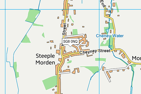 SG8 0NQ map - OS VectorMap District (Ordnance Survey)