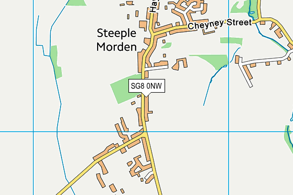 SG8 0NW map - OS VectorMap District (Ordnance Survey)