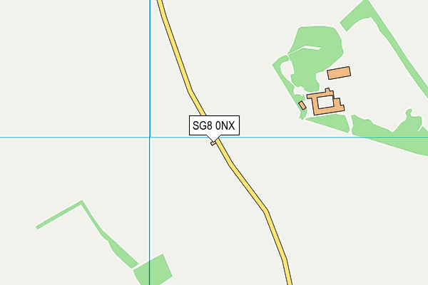 SG8 0NX map - OS VectorMap District (Ordnance Survey)