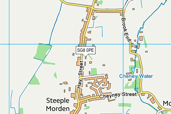 SG8 0PE map - OS VectorMap District (Ordnance Survey)