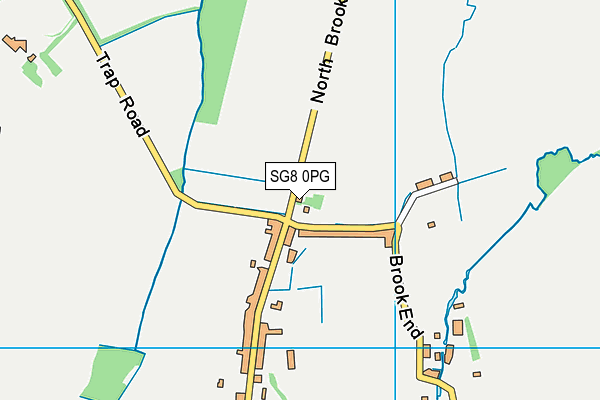 SG8 0PG map - OS VectorMap District (Ordnance Survey)