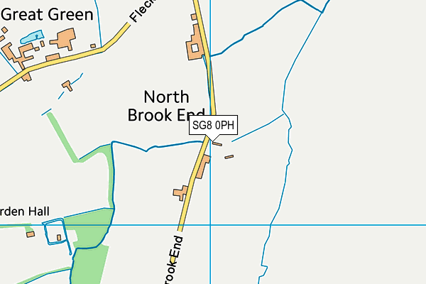 SG8 0PH map - OS VectorMap District (Ordnance Survey)