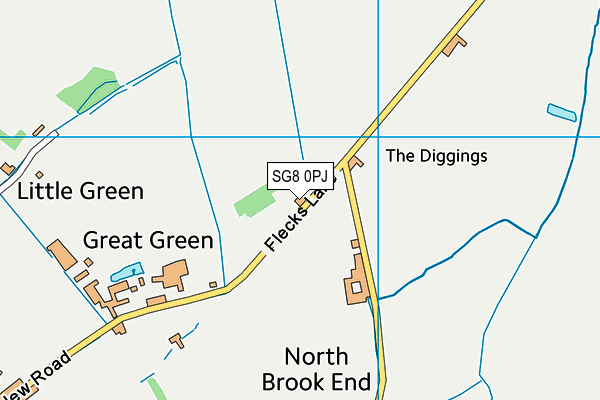 SG8 0PJ map - OS VectorMap District (Ordnance Survey)