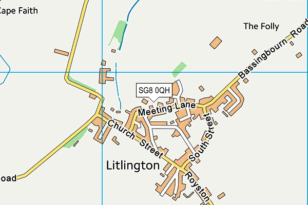 SG8 0QH map - OS VectorMap District (Ordnance Survey)