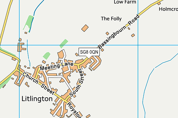 SG8 0QN map - OS VectorMap District (Ordnance Survey)