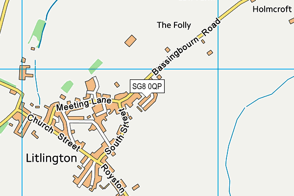 SG8 0QP map - OS VectorMap District (Ordnance Survey)