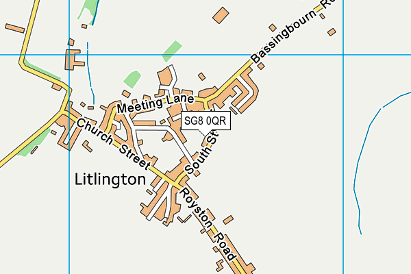 SG8 0QR map - OS VectorMap District (Ordnance Survey)