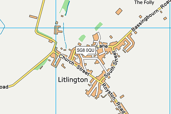 SG8 0QU map - OS VectorMap District (Ordnance Survey)