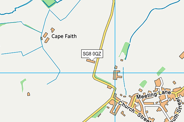 SG8 0QZ map - OS VectorMap District (Ordnance Survey)
