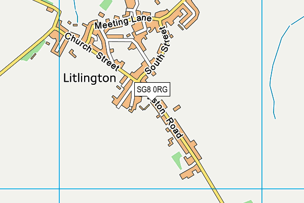 SG8 0RG map - OS VectorMap District (Ordnance Survey)