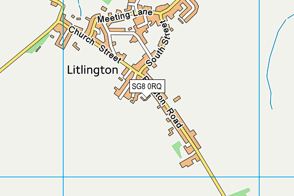 SG8 0RQ map - OS VectorMap District (Ordnance Survey)