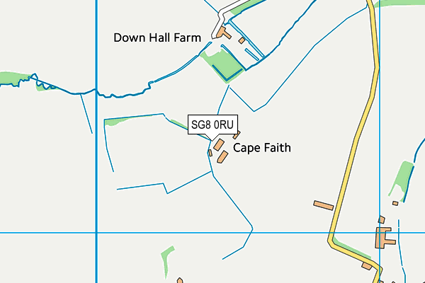 SG8 0RU map - OS VectorMap District (Ordnance Survey)