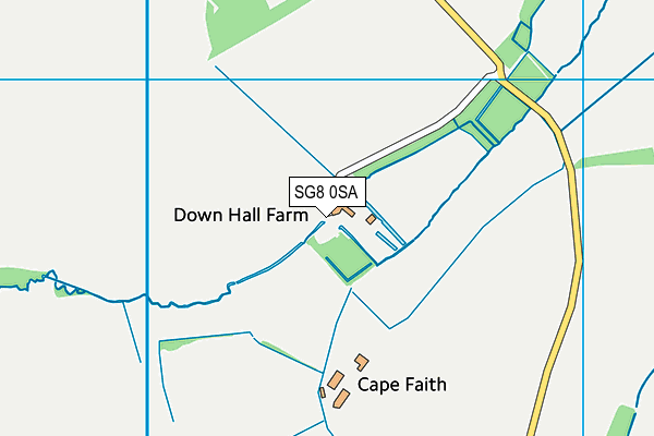 SG8 0SA map - OS VectorMap District (Ordnance Survey)