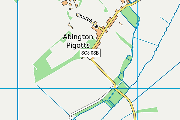SG8 0SB map - OS VectorMap District (Ordnance Survey)