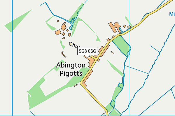 SG8 0SG map - OS VectorMap District (Ordnance Survey)