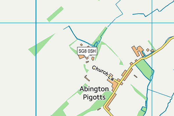 SG8 0SH map - OS VectorMap District (Ordnance Survey)