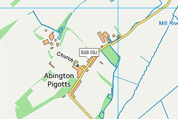 SG8 0SJ map - OS VectorMap District (Ordnance Survey)