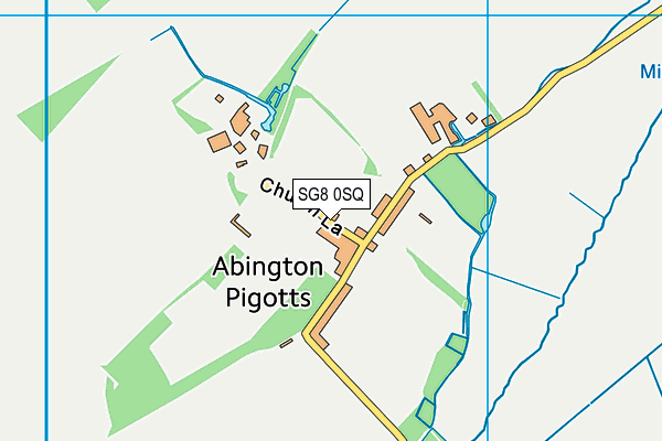 SG8 0SQ map - OS VectorMap District (Ordnance Survey)