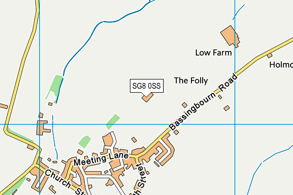 SG8 0SS map - OS VectorMap District (Ordnance Survey)