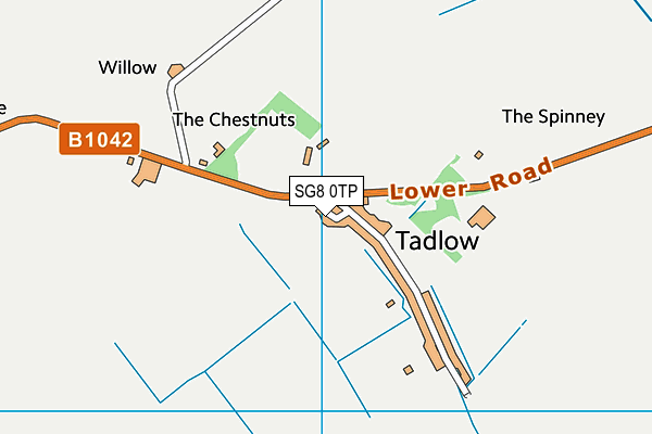 SG8 0TP map - OS VectorMap District (Ordnance Survey)