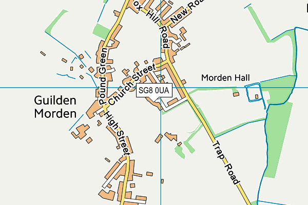 SG8 0UA map - OS VectorMap District (Ordnance Survey)