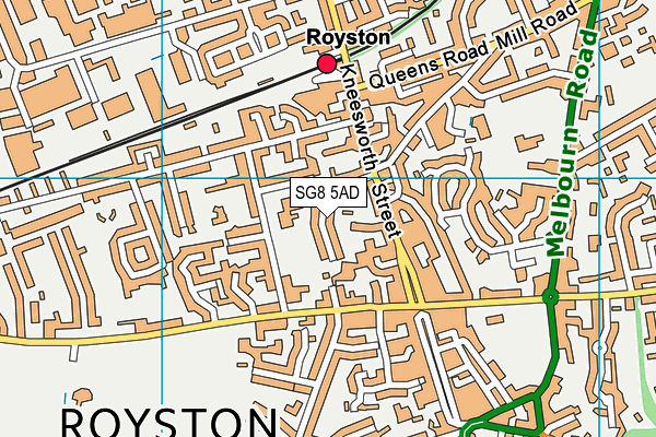 SG8 5AD map - OS VectorMap District (Ordnance Survey)