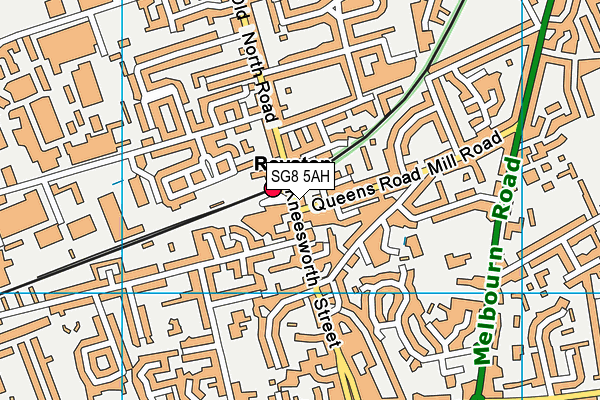 SG8 5AH map - OS VectorMap District (Ordnance Survey)